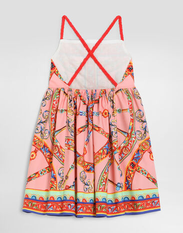 Dolce & Gabbana Carretto-print poplin dress Multicolor L54DV3FI5O1