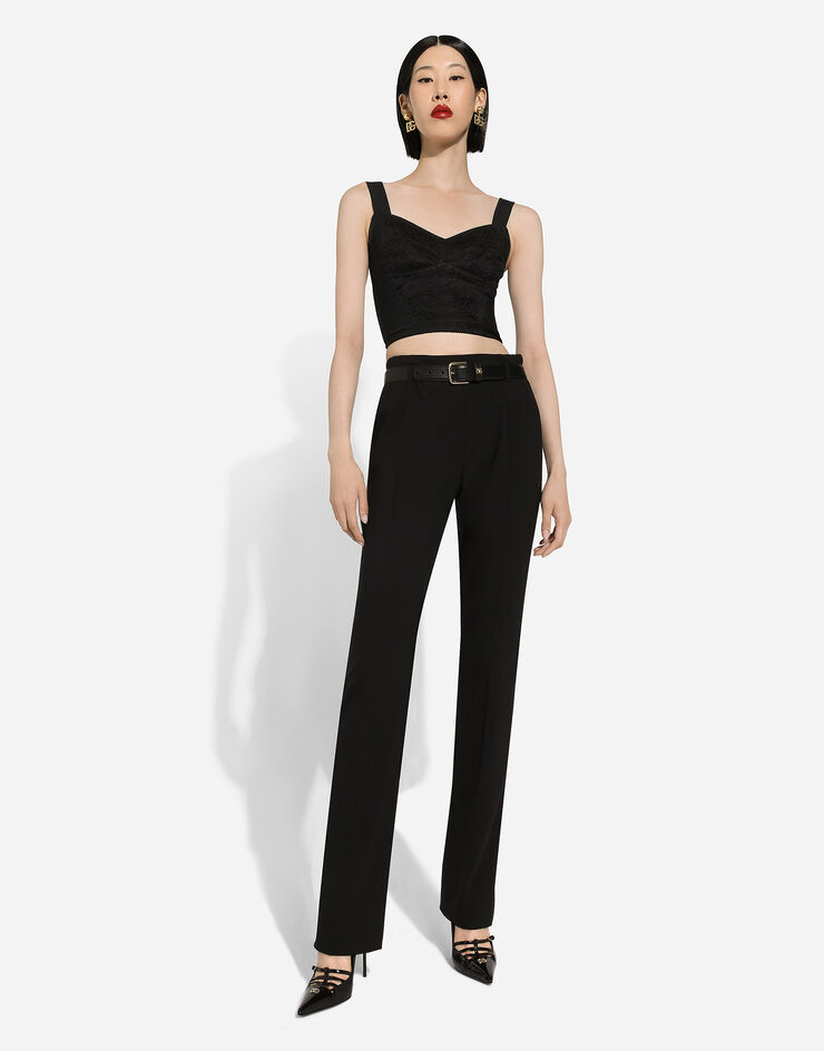 Dolce & Gabbana سروال كادي أسود FTC03TFURBG