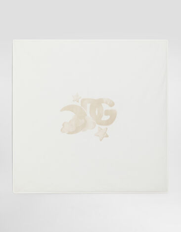 Dolce & Gabbana Jersey blanket with DG logo Print LNJA88G7O1O