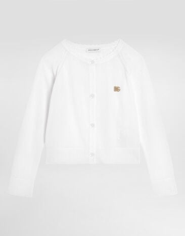 Dolce & Gabbana Satin viscose cardigan White L5KWMDJAIRU