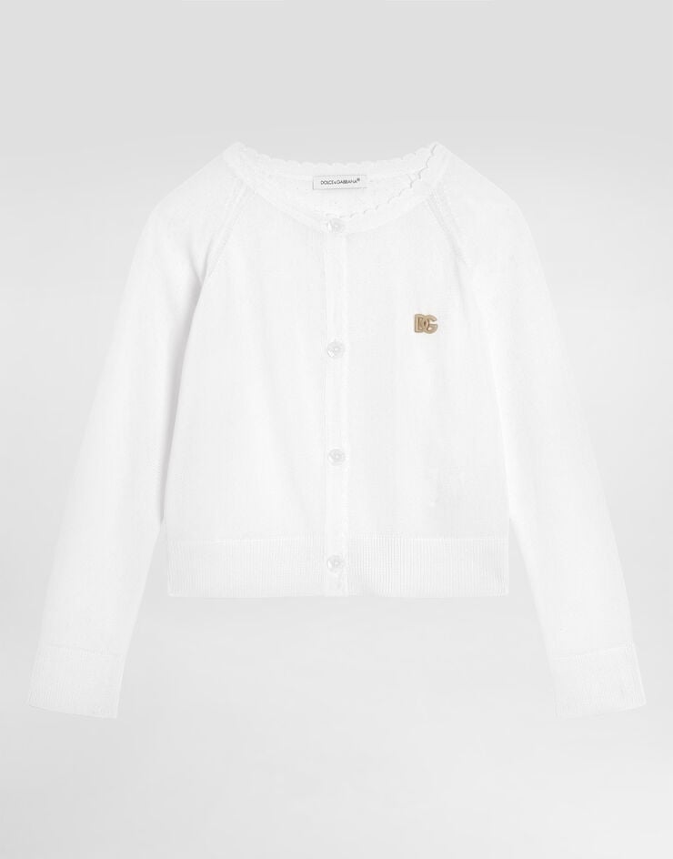 Dolce & Gabbana Satin viscose cardigan White L5KWMDJAIRU