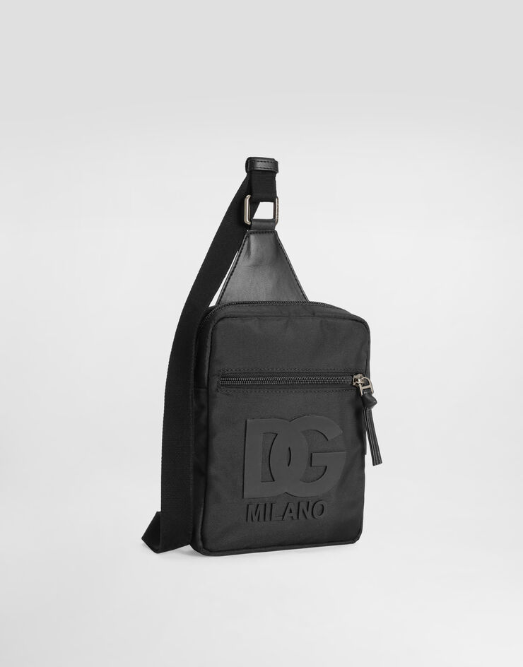Dolce & Gabbana Nylon bag with DG patch Black EM0142AU927