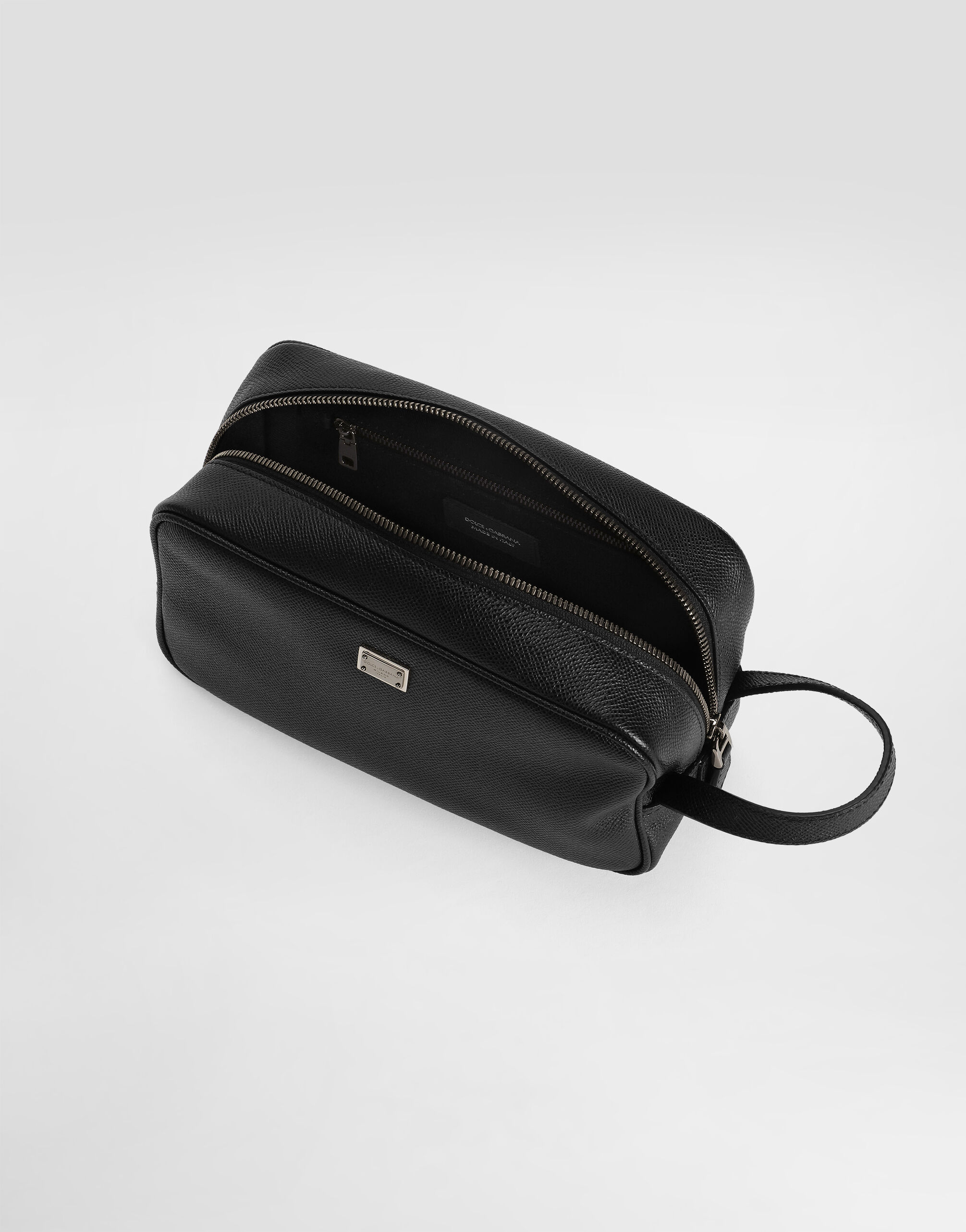 Sicily calfskin necessaire in Black for Men | Dolce&Gabbana® US