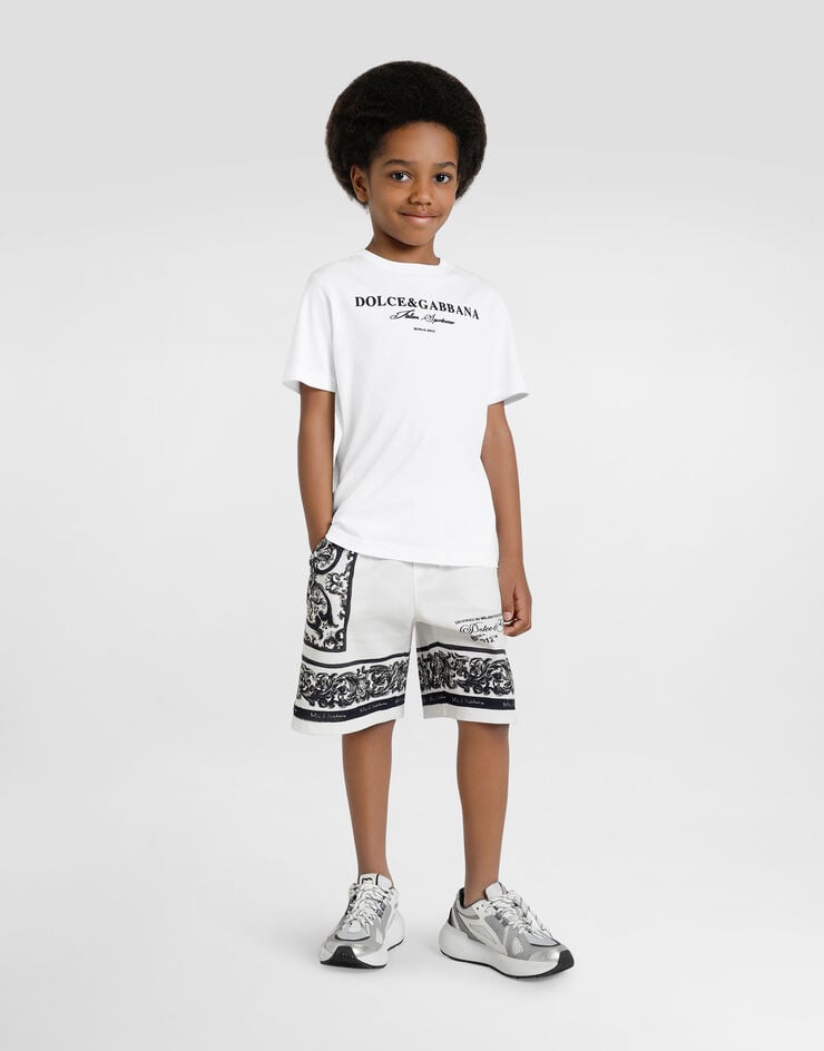Dolce & Gabbana Camiseta de manga corta de punto con estampado Dolce&Gabbana Blanco L4JTHUG7PBN