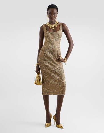 Dolce & Gabbana Lamé jacquard dress Gold F620NTFJUBP