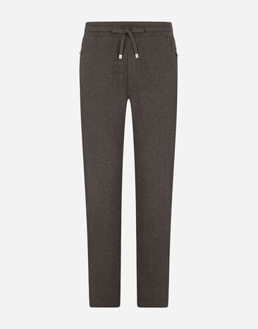 Dolce & Gabbana Pantalones de chándal de algodón Gris G4ZCATG7JYX