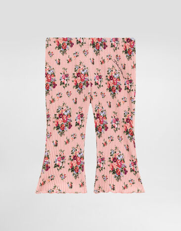 Dolce & Gabbana Floral-print ribbed trousers Multicolor L2JPG7HS7MK