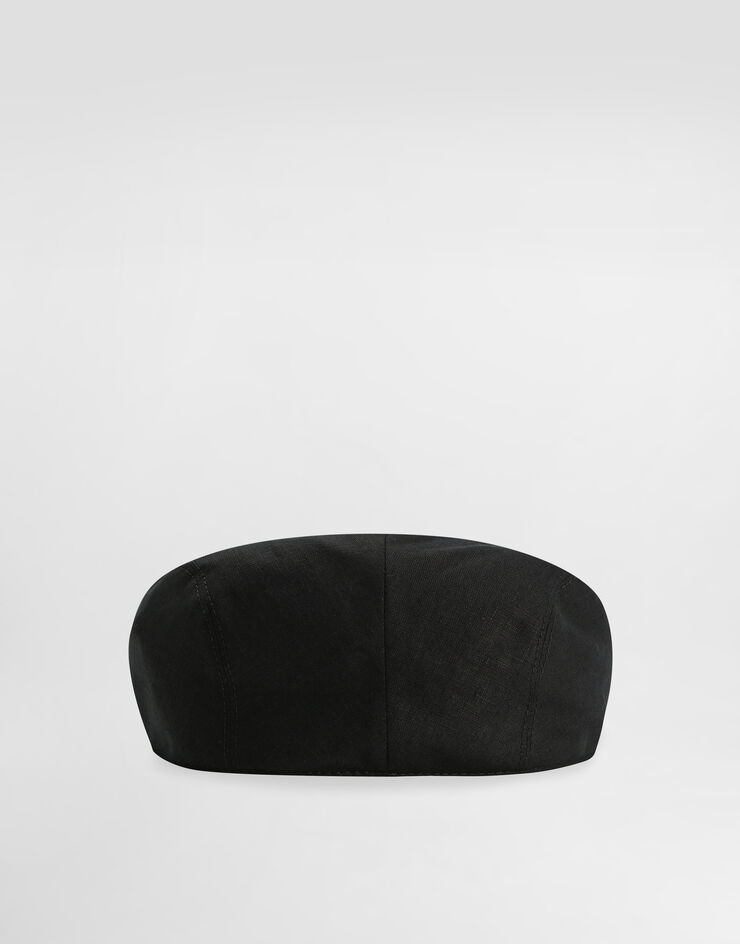 Dolce & Gabbana Linen flat cap Black GH587AFU4JB