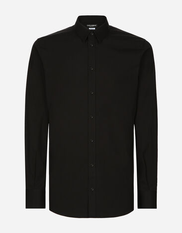 Dolce & Gabbana Stretch poplin Gold-fit shirt Black G5IF1ZGF856