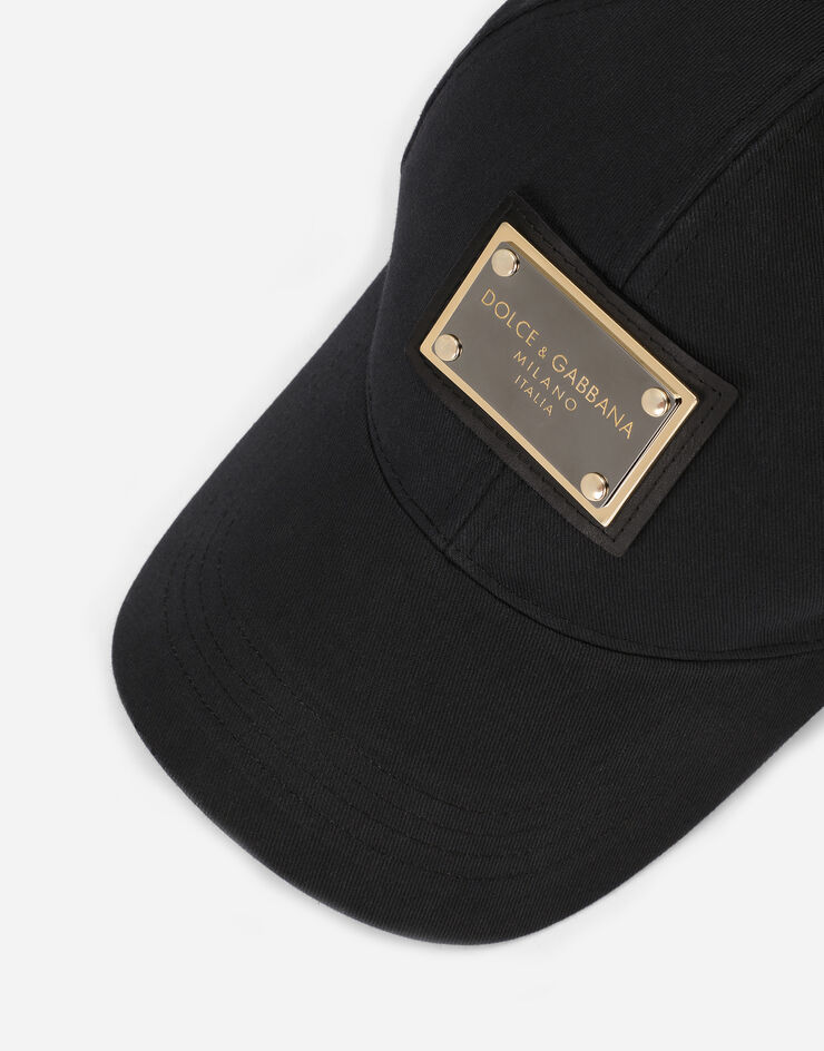 Dolce & Gabbana Baseball cap with branded plate Black GH590AGEV11