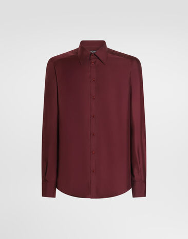 Dolce & Gabbana Silk twill Martini shirt Bordeaux G5MM4TFU1XB