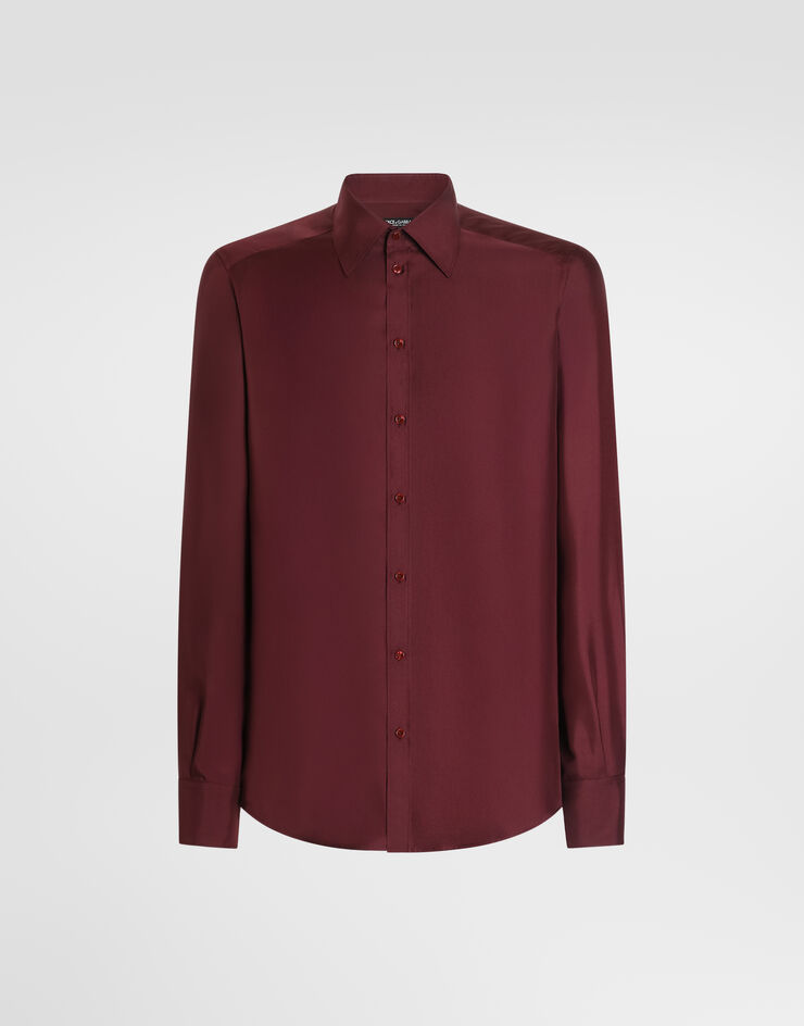 Dolce & Gabbana Silk twill Martini shirt Bordeaux G5MM4TFU1XB