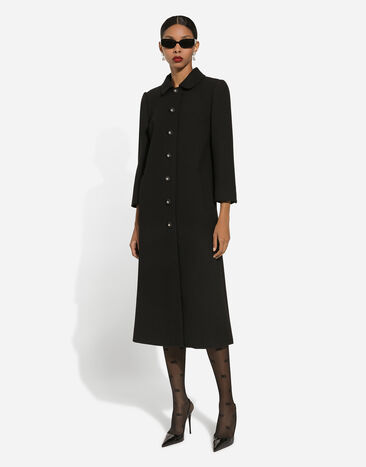 Dolce & Gabbana Manteau en toile de laine Noir F0C3QTFUBFX