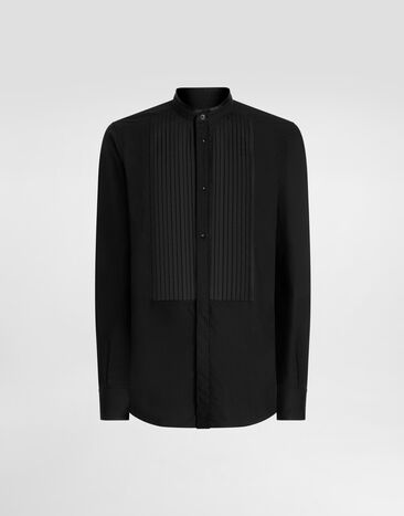 Dolce & Gabbana Supima cotton gold shirt Black G5OH3TFU5T9