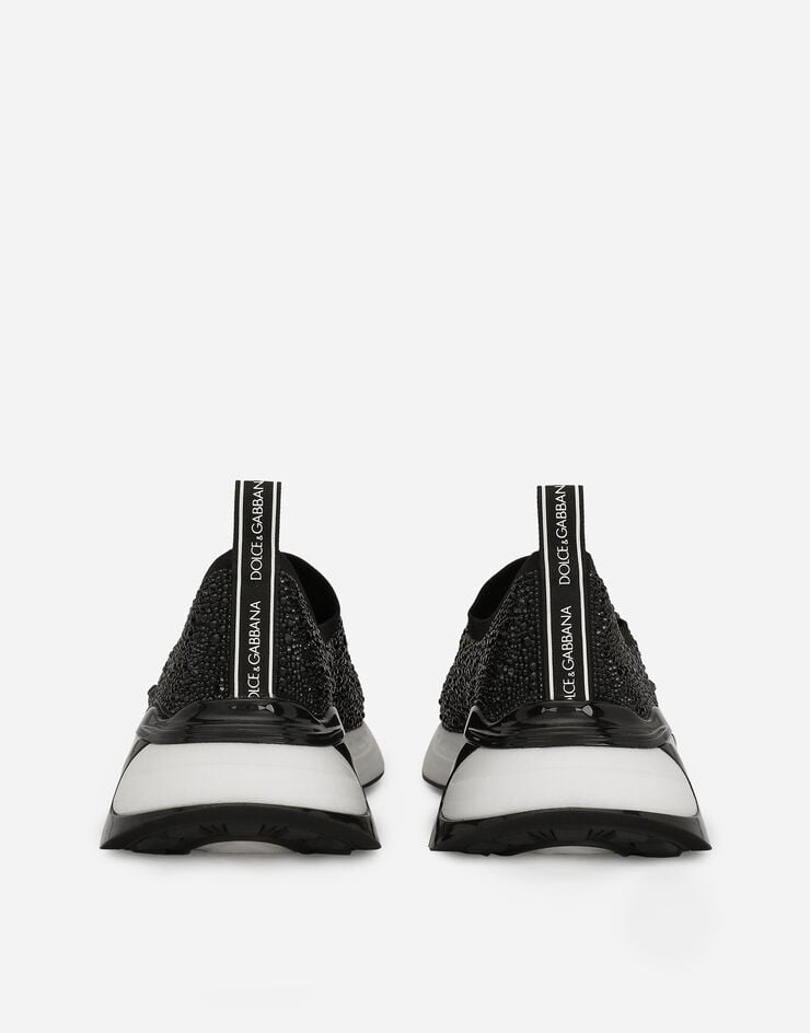 Dolce & Gabbana Fast sneakers with fusible rhinestones Black CS2172AJ673