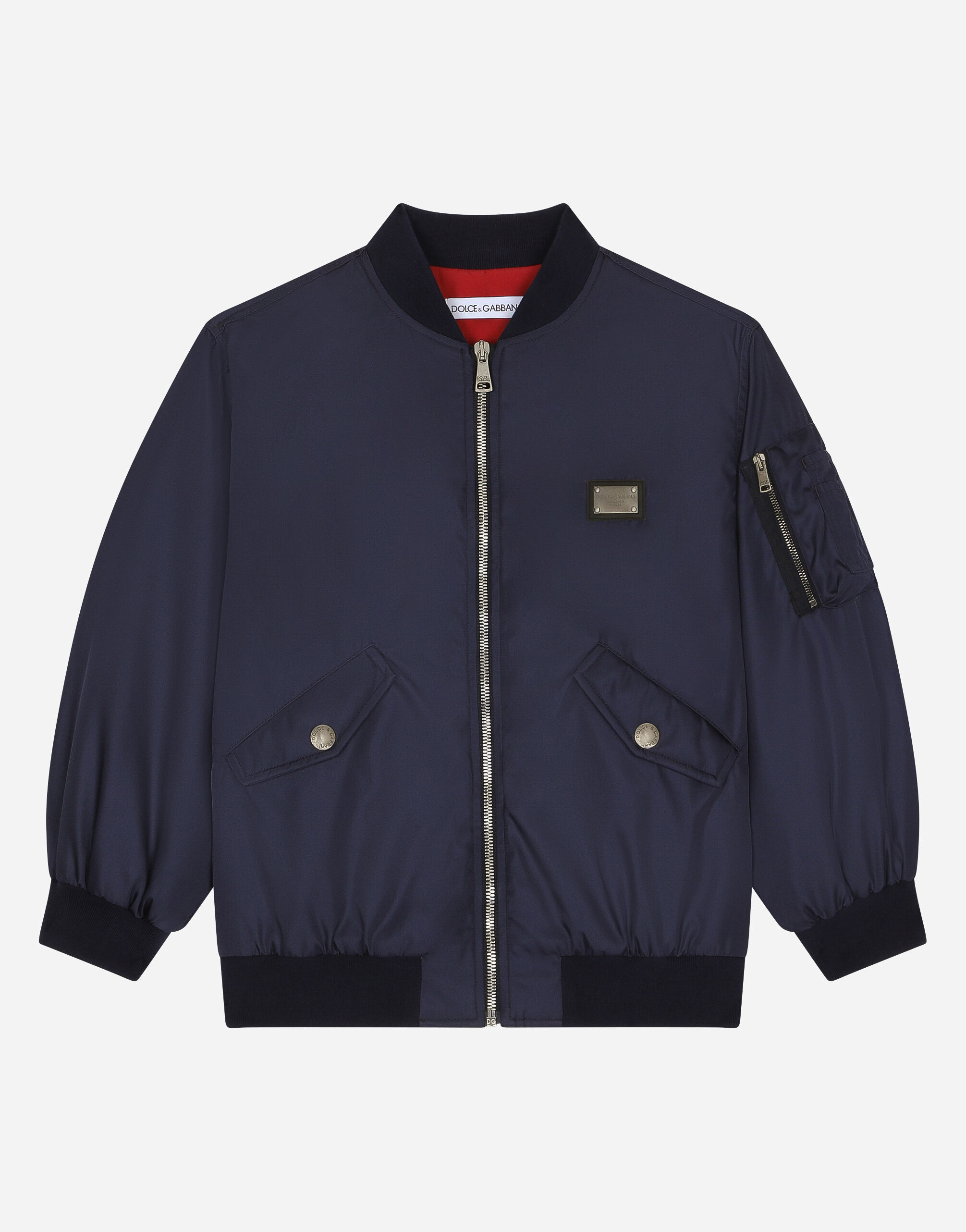 Padded nylon bomber jacket
