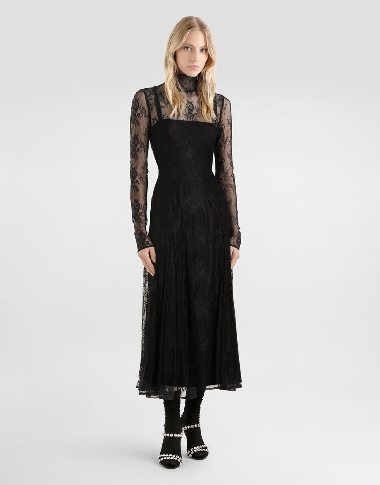 Dolce & Gabbana Chantilly lace dress Black F6JORTGDDPG