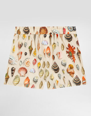 Dolce & Gabbana Shell-print poplin bermuda shorts Multicolor L13Q46HS5TT