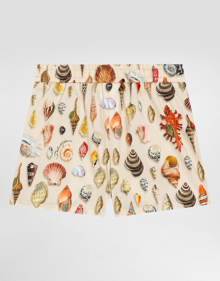Dolce & Gabbana Shell-print poplin bermuda shorts Multicolor L13Q46HS5TT