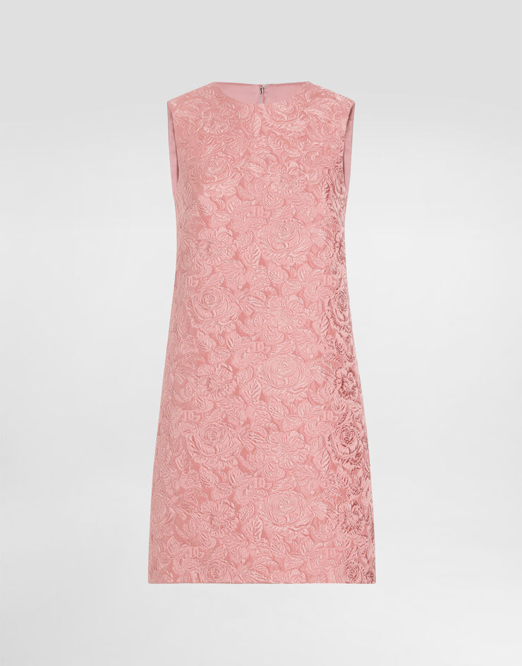 Dolce & Gabbana A-line floral matelassé jacquard short dress Multicolor F6AMRTHJMQK