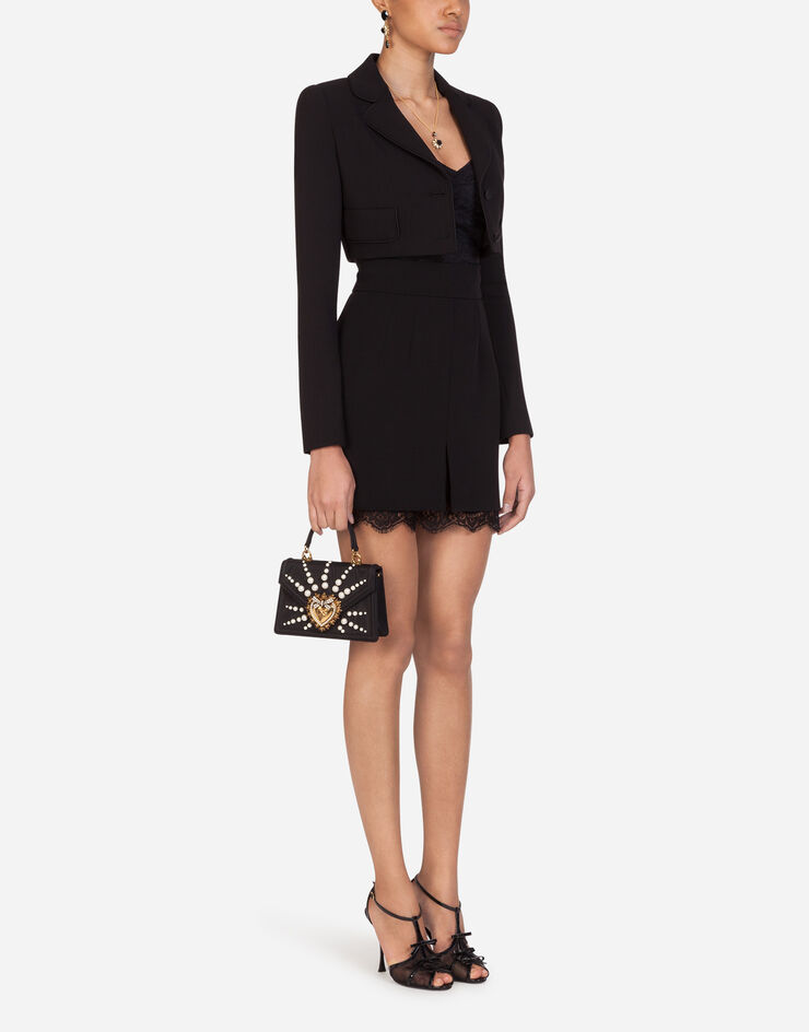 Dolce & Gabbana Double woolen fabric spencer BLACK F28UOTFUBDY