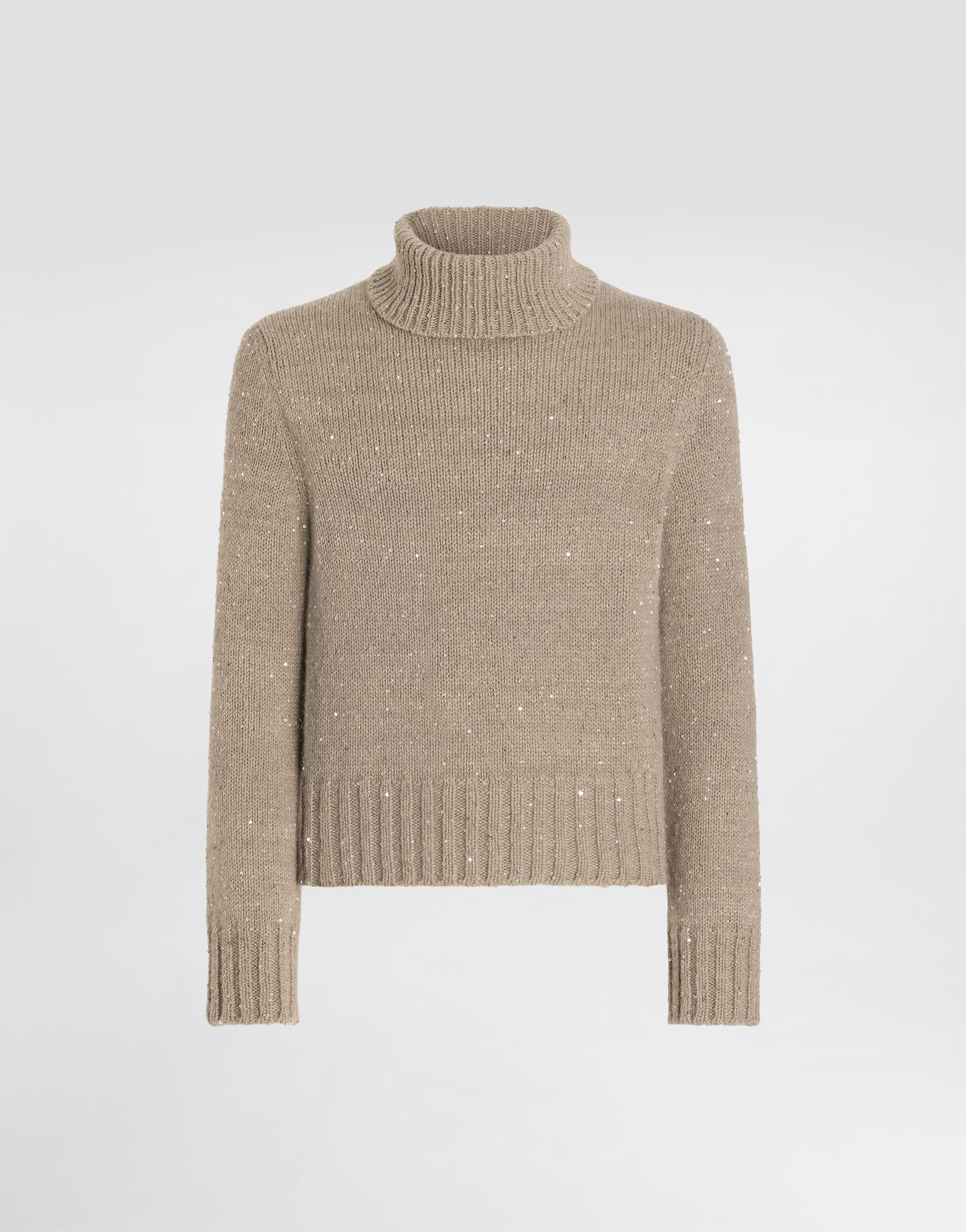 Knit turtleneck with sequins
