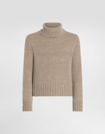 Dolce & Gabbana Knit turtleneck with sequins  GXWA4TJGMK1
