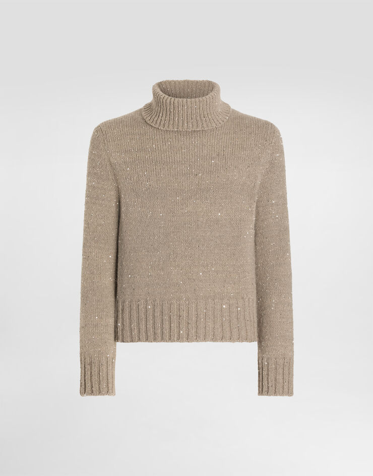 Dolce & Gabbana Knit turtleneck with sequins  GXWA4TJGMK1