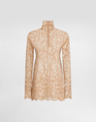 Dolce & Gabbana Chantilly lace blouse Multicolor F7BV7TFLSM1