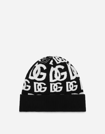 Dolce & Gabbana Cashmere hat with all-over DG logo Print FH646AFPFSH