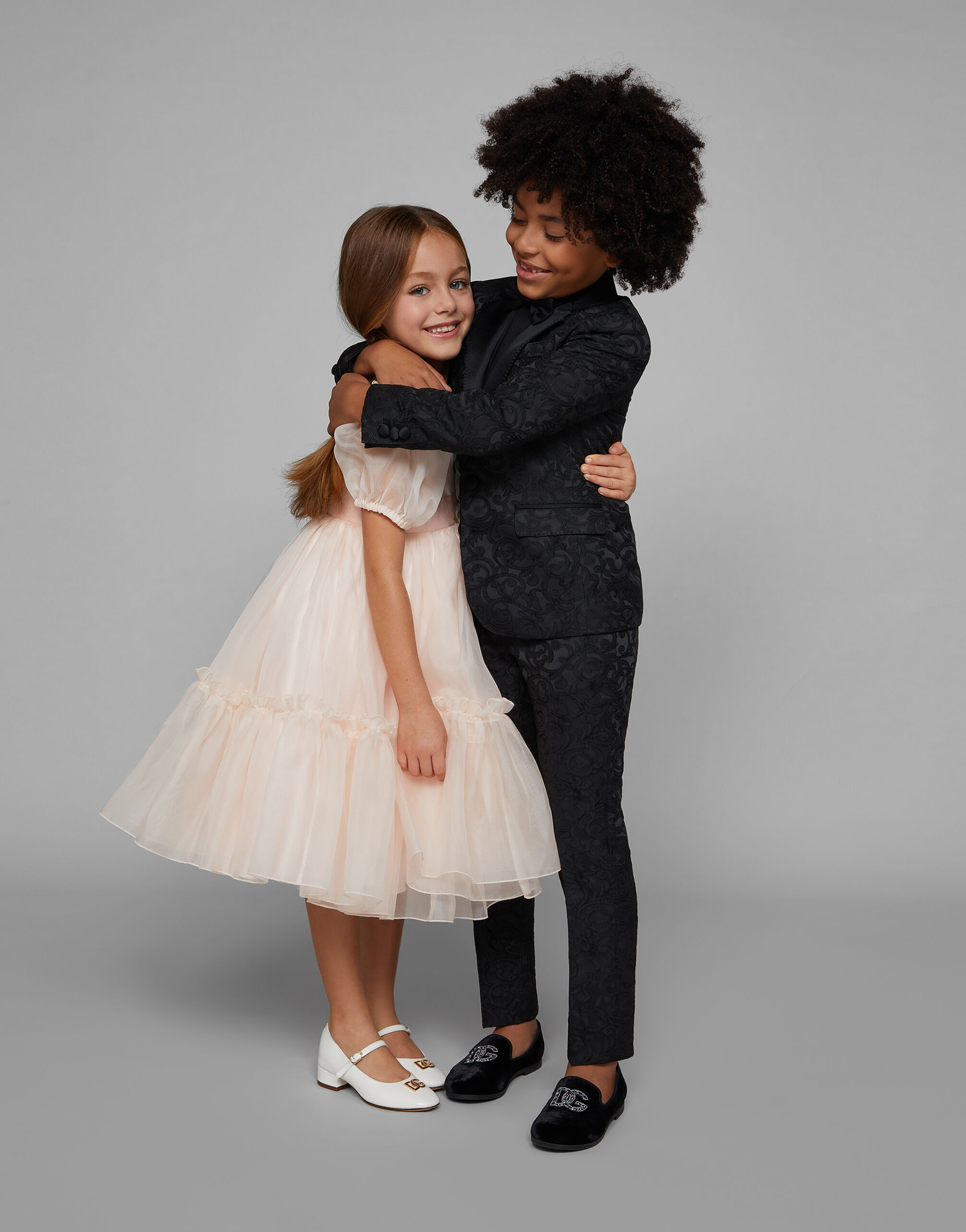 Single-breasted jacquard jacket in Black for Boys | Dolce&Gabbana® US