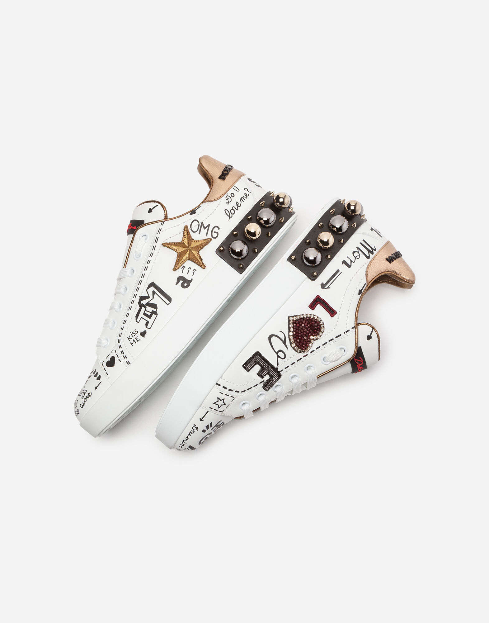 Portofino Sneakers With Patch - Women's Shoes | Dolce&Gabbana