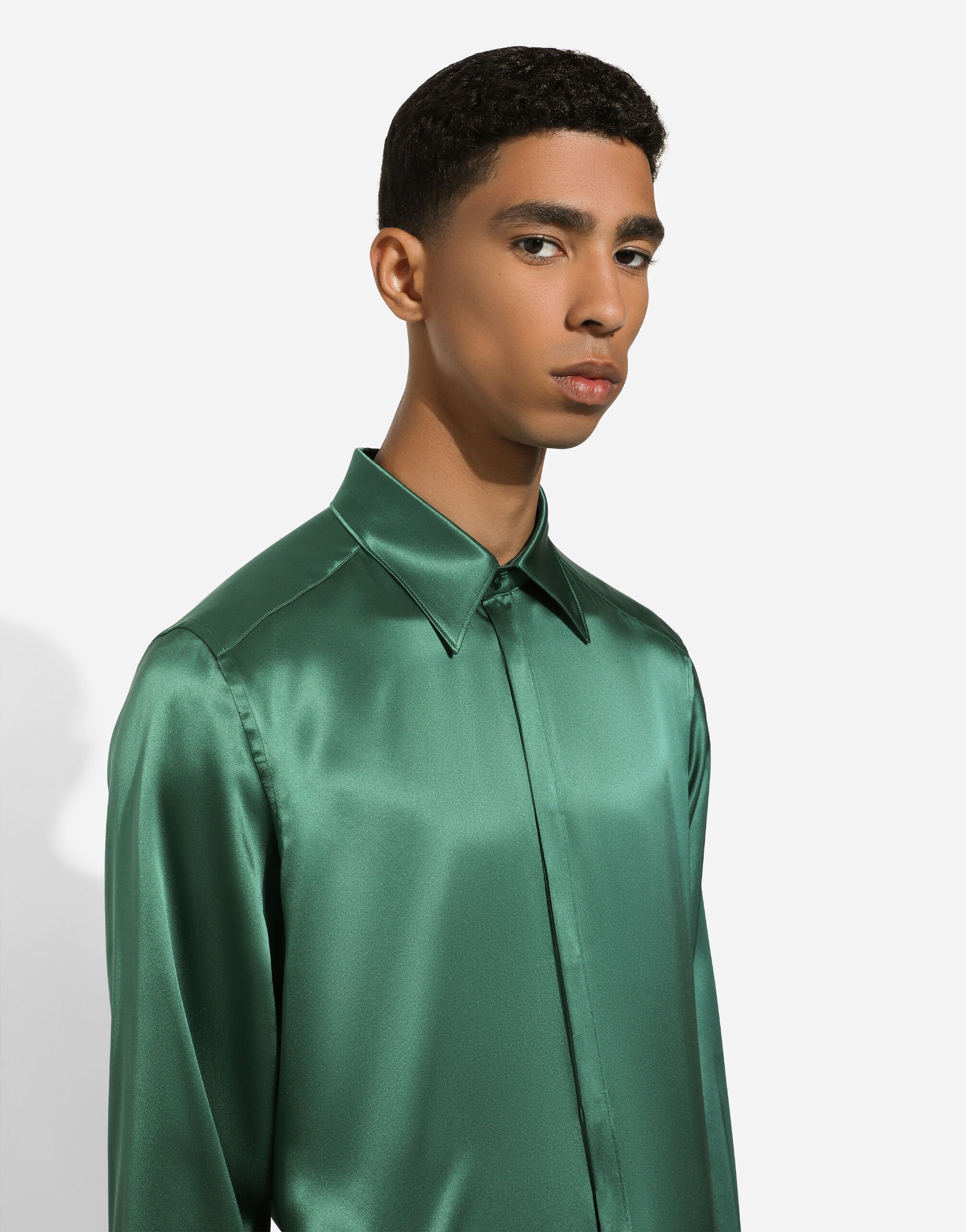 Camicia raso di seta top