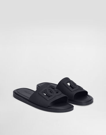 Dolce & Gabbana Rubber beachwear sliders Blue CS2215AN994
