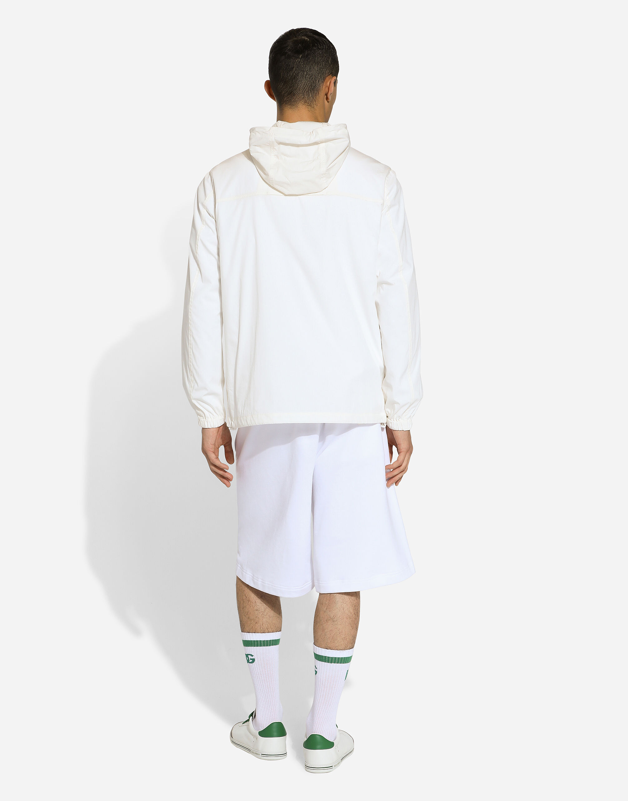 DOLCE & GABBANA ホワイトジャンパー DOLCE & GABBANA Jacket White Bomber Long Sleeves Full Zip