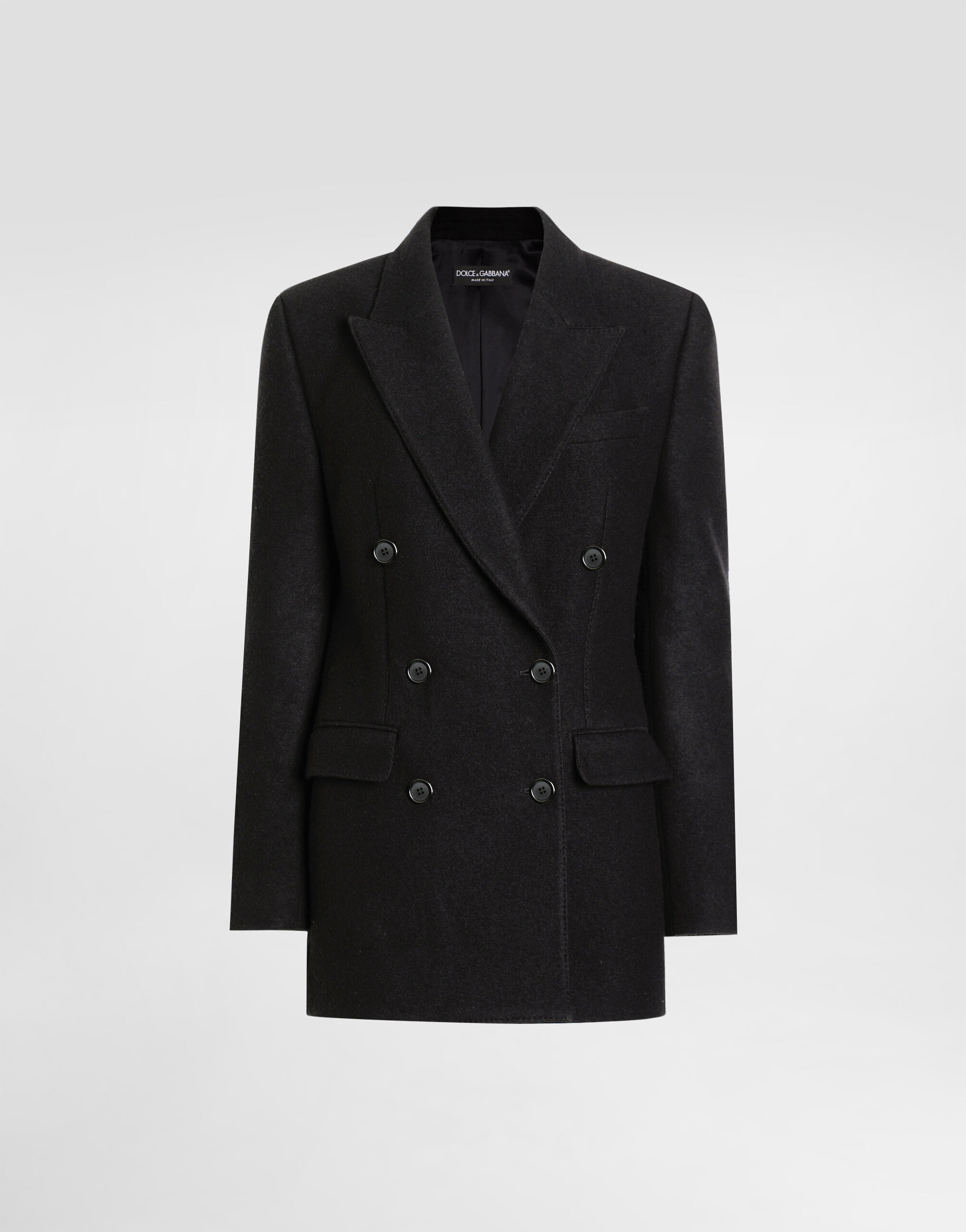 Wool cloth jacket in Black for Women | Dolce&Gabbana®