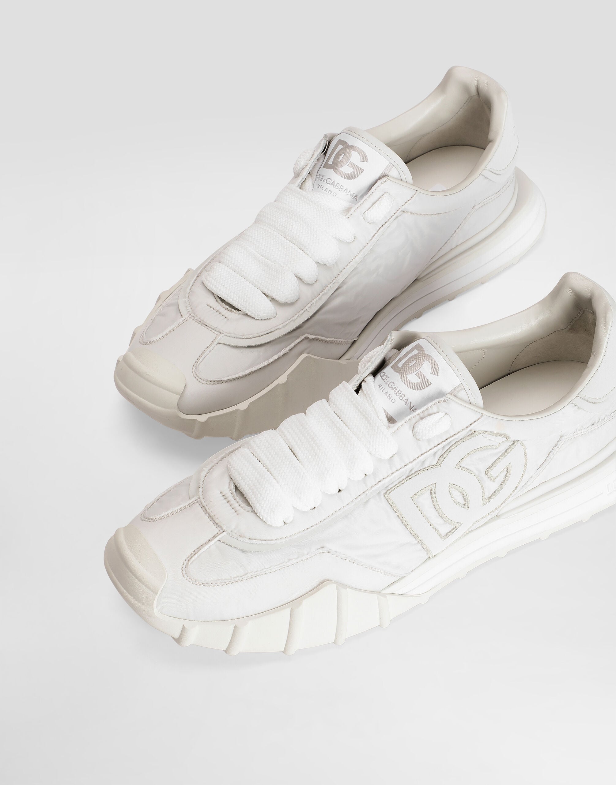 近年DOLCE&GABBANA DGロゴ スニーカー ホワイト DG Athletic nylon sneakers in Grey for Men | Dolce&Gabbana® US