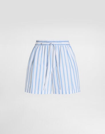 Dolce & Gabbana Striped poplin shorts Multicolor FTDJHTFR52W