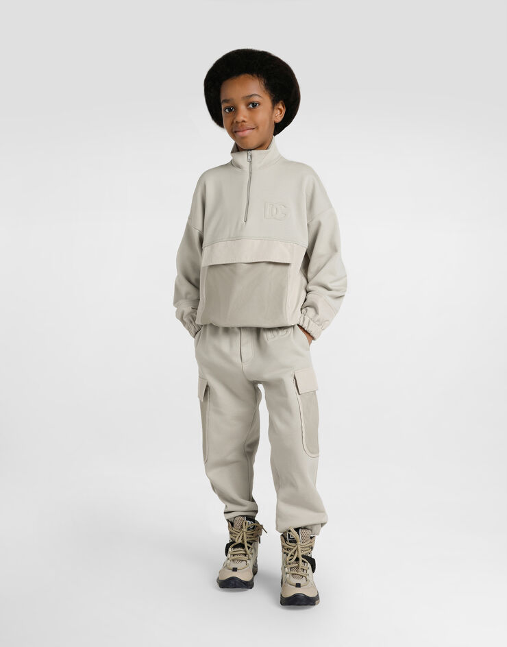 Dolce & Gabbana Sweatshirt mit Reißverschluss und DG-Logo Multicolor L4JWMIG7PIT