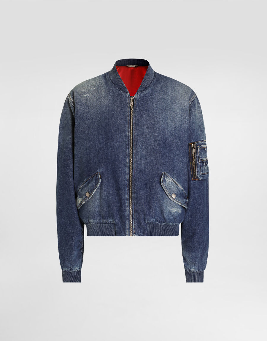 Denim bomber jacket