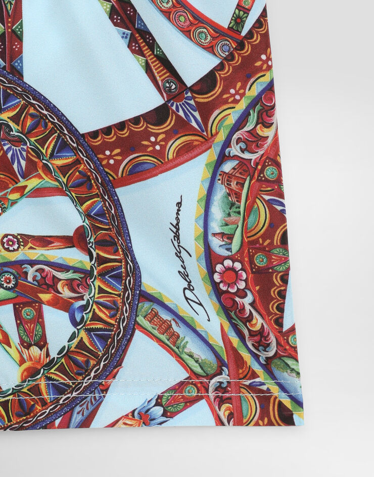 Dolce & Gabbana Carretto-print nylon swim boxer shorts Multicolor L1J850ON0I7