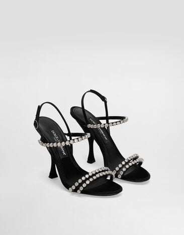 Dolce & Gabbana Sandalia con cadena de strass Multicolor CR1925AT399