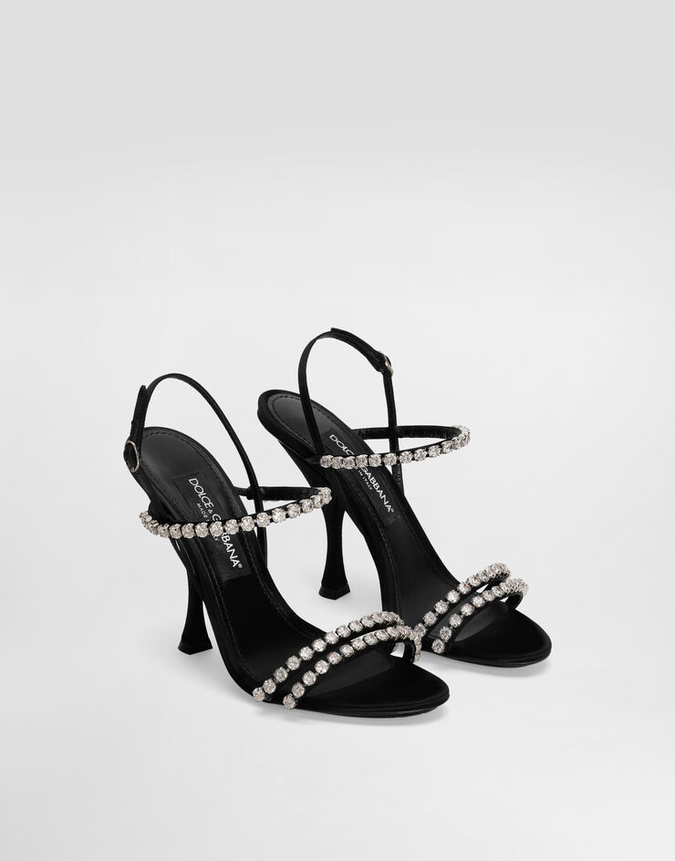 Dolce & Gabbana Sandals with rhinestone chain Multicolor CR1925AT399