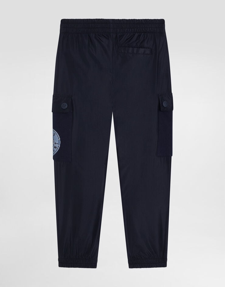 Dolce & Gabbana fleece trousers with Dolce&Gabbana print Blue L44P94G7PDI