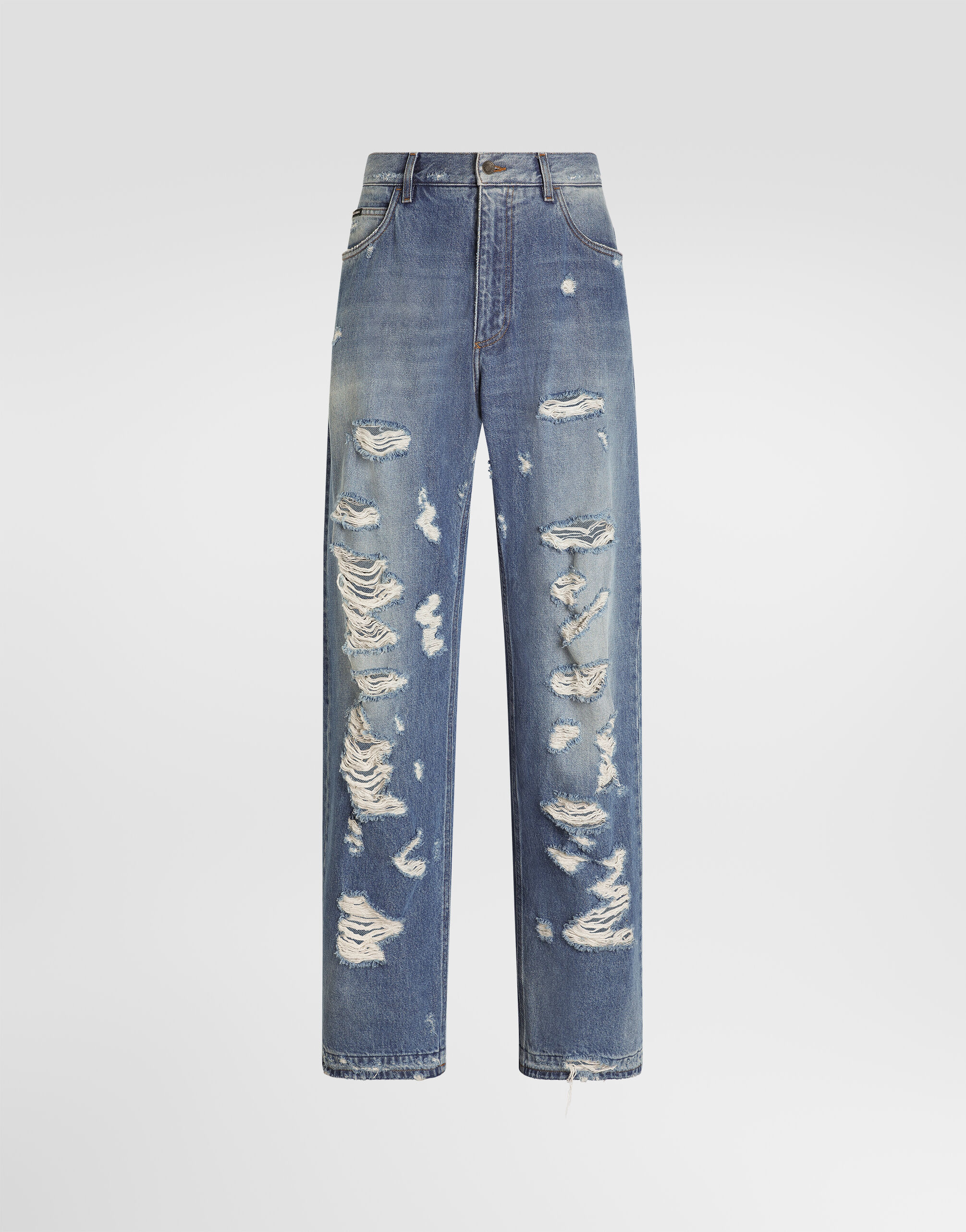 Denim trousers in Multicolor for Men | Dolce&Gabbana® US