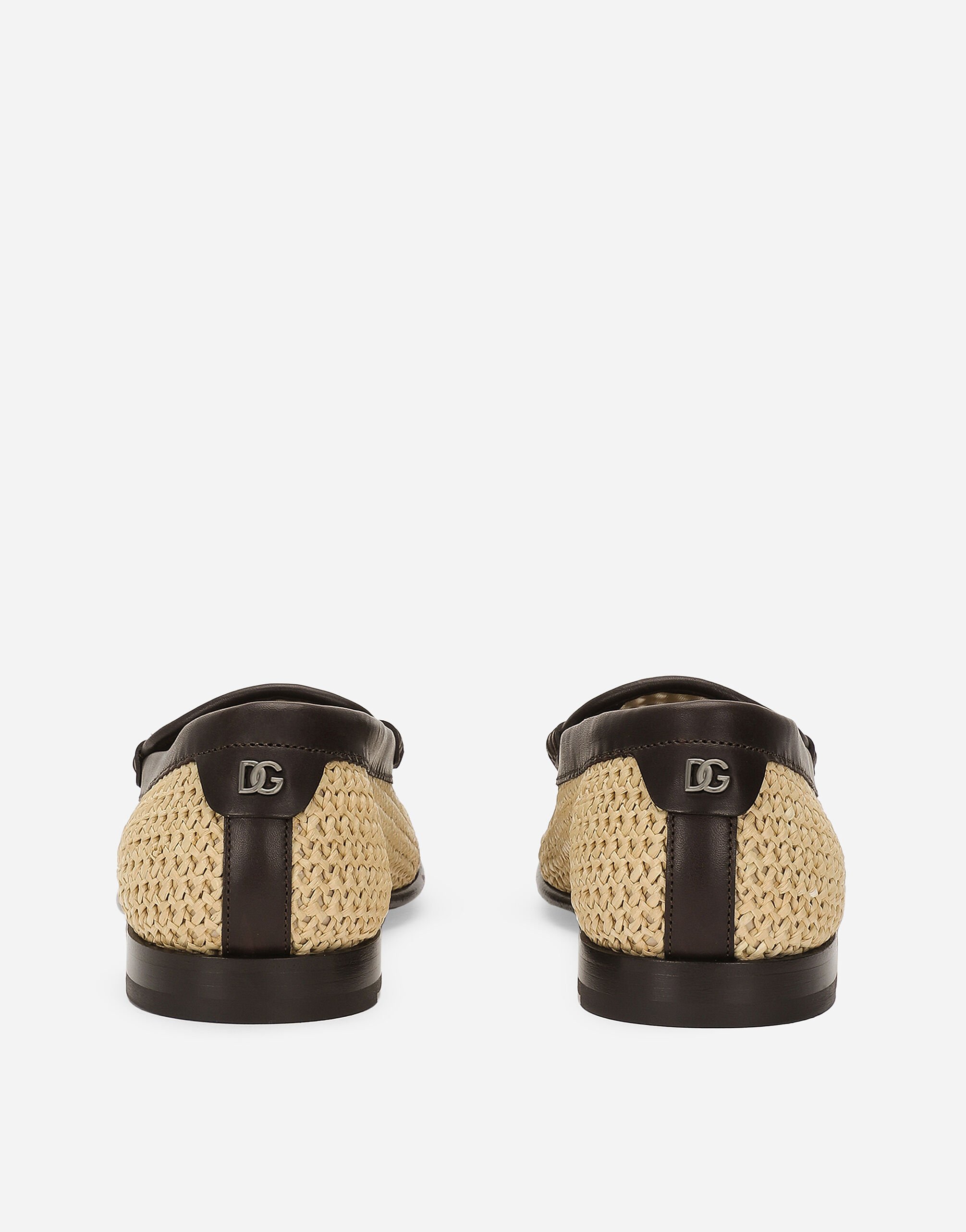 Woven raffia loafers in Beige for Men | Dolce&Gabbana® US