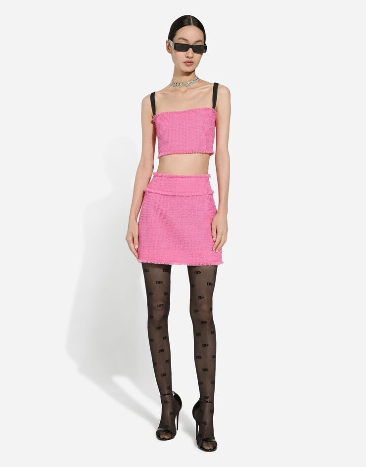 Dolce & Gabbana Мини-юбка из твида рашель розовый F4CR5TFMMHN