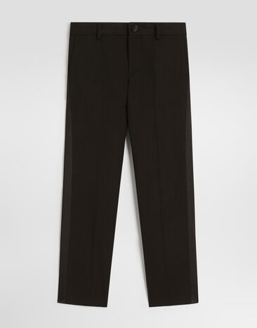 Dolce & Gabbana Bi-stretch twill trousers Black L45P14G7PQI