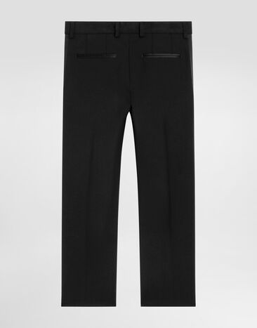 Dolce & Gabbana Bi-stretch twill trousers Black L45P14G7PQI