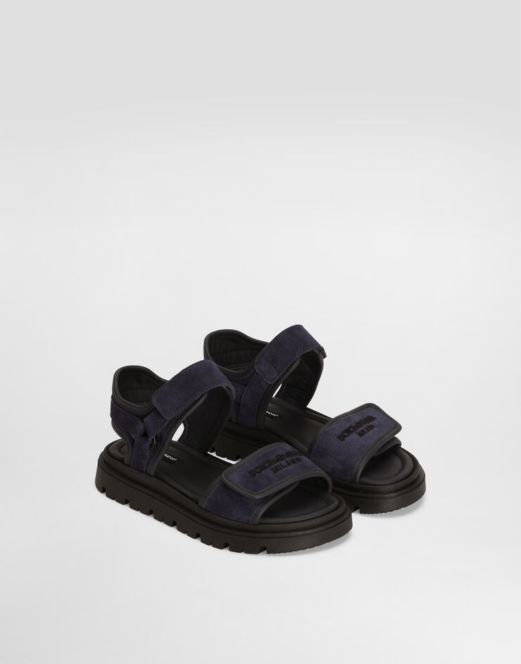 Dolce & Gabbana Sandalo in crosta con logo Dolce&Gabbana Blu DA5284A4434